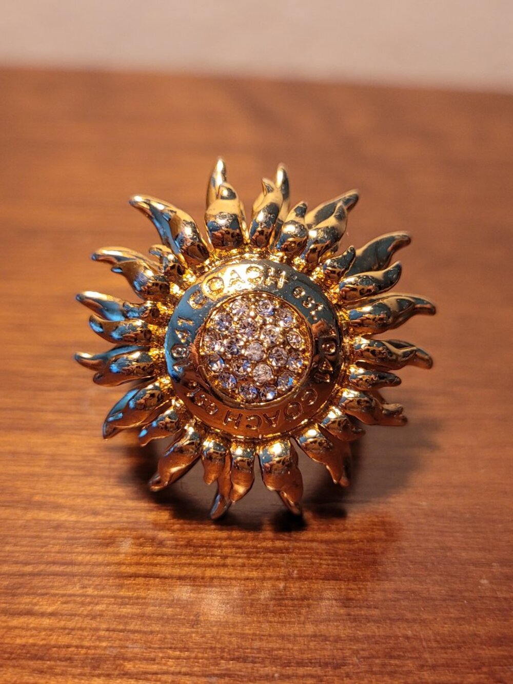 COACH VINTAGE TONY DUQUETTE SUNFLOWER RING